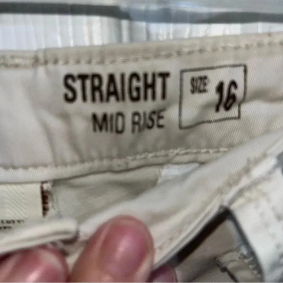 Sonoma mid rise cream colored khaki - Picture 4 of 6